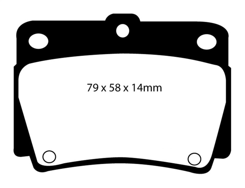 EBC DP41228R Yellowstuff Rear Brake Pads, Mitsubishi Montero Sport 2.4 1997-2000