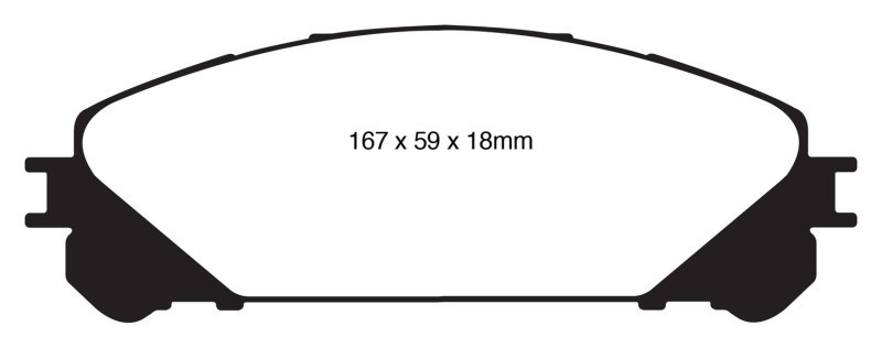 EBC DP61837 Greenstuff 6000 Elite Front Brake Pads, Lexus RX350 3.5 (Japan) 2010+
