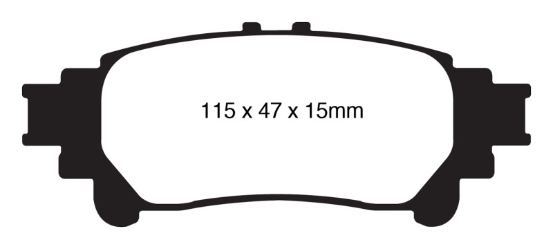 EBC DP61850 Greenstuff 6000 Elite Rear Brake Pads, Lexus RX350 3.5 (Japan) 2010+
