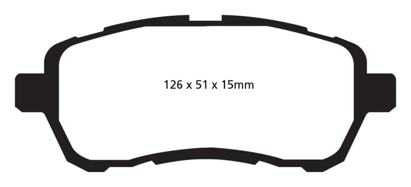 EBC DP22003 Greenstuff 2000 Front Brake Pads, Mazda 2 1.5 2010+