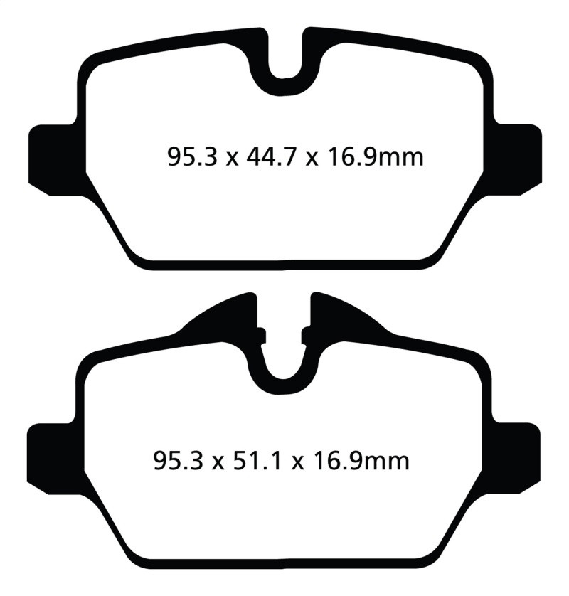 EBC DP22102 Greenstuff 2000 Rear Brake Pads, Mini Countryman 1.6 Cooper 2010+