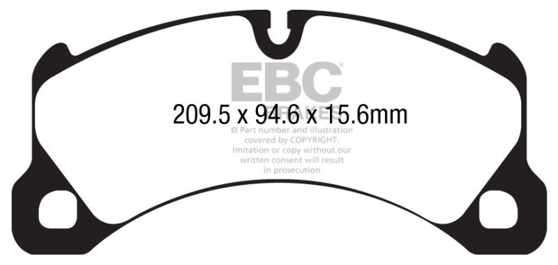 EBC DP42162R Yellowstuff Front Brake Pads, Porsche Cayenne 3.6 2010+