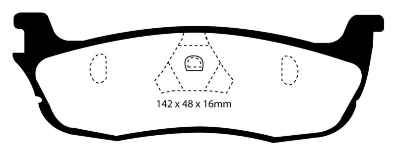 EBC DP41601R Yellowstuff Rear Brake Pads, Ford Expedition 4.6 2WD 1997-1999