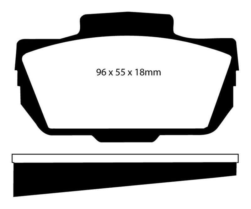 EBC DP2149 Greenstuff 2000 Front Brake Pads, Saab Sonnet 0.8 1966-1967