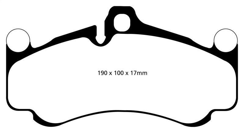 EBC DP42094R Yellowstuff Front Brake Pads, Porsche 911 (997) (Cast Iron Rotor only) 3.8 GT3 2010-2012