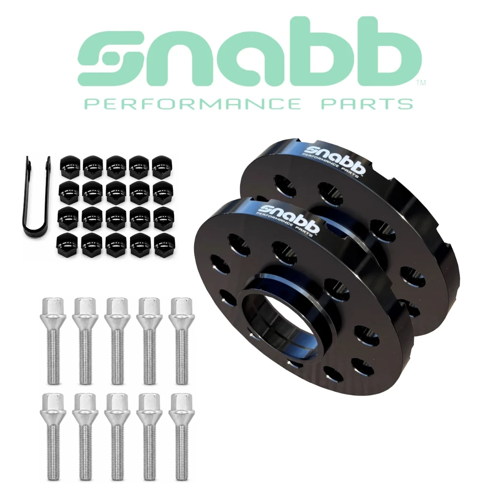 Snabb 10mm Wheel Spacer Kit, 63.4mm Centerbore, Black Anodized KIT-263410-P