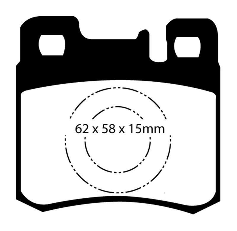 EBC DP4846R Yellowstuff Rear Brake Pads, Mercedes-Benz E300 TD 3.0 TD 1998-2000