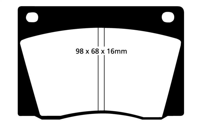 EBC DP4108R Yellowstuff Front Brake Pads, Ac 428 7.0 1967-1974