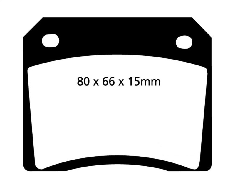 EBC DP4101R Yellowstuff Rear Brake Pads, Ac 428 7.0 1967-1974