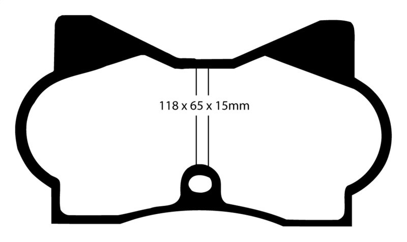 EBC DP4180R Yellowstuff Front Brake Pads, De Tomaso Pantera 5.7 1970-1974