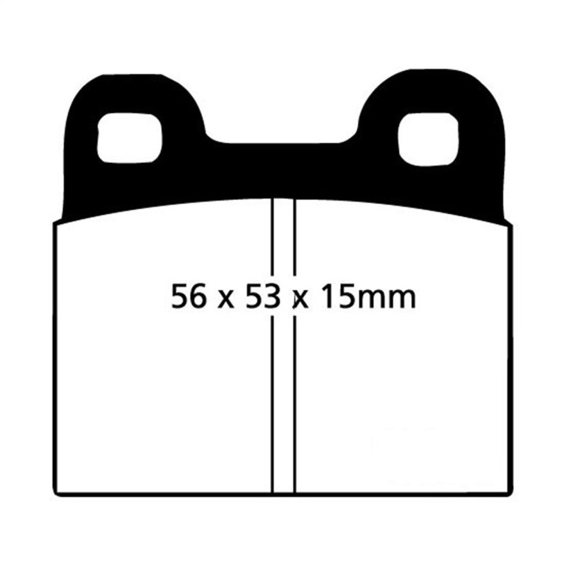 EBC DP4105R Yellowstuff Front Brake Pads, Volkswagen Beetle 1.3 (1300) 1971-1979