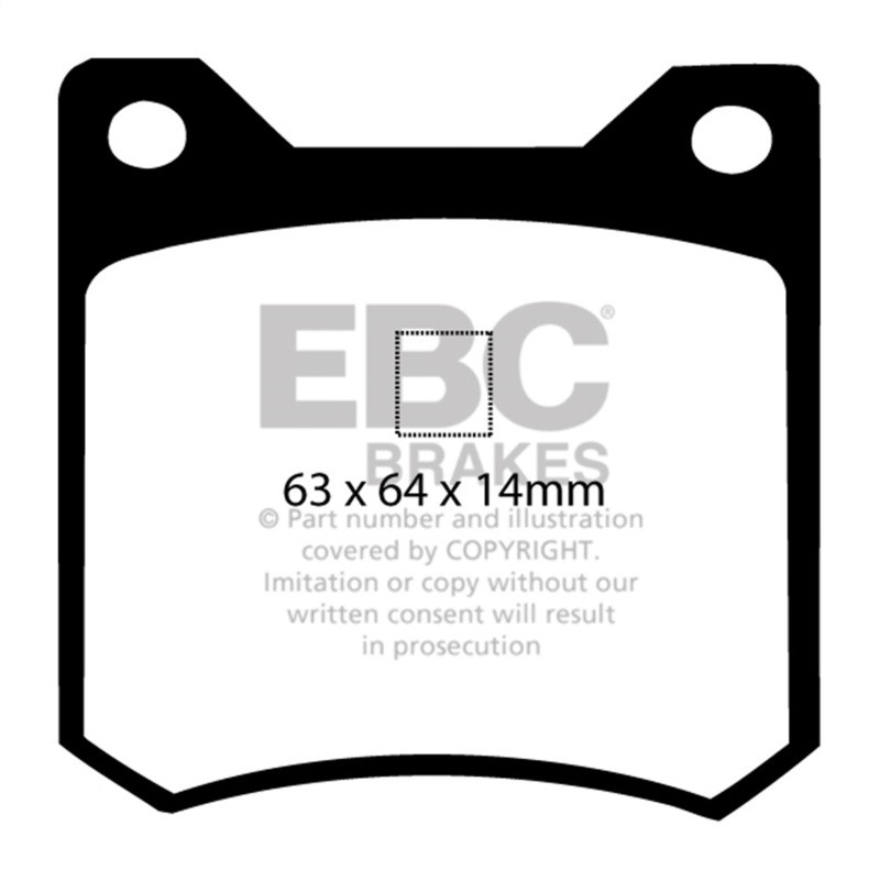 EBC DP4162R Yellowstuff Rear Brake Pads, De Tomaso Pantera 5.7 GTS 1972-1984