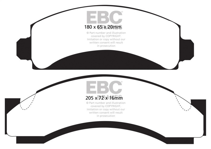 EBC DP41241R Yellowstuff Front Brake Pads, Chevrolet C30 (JB8) 1974-1980