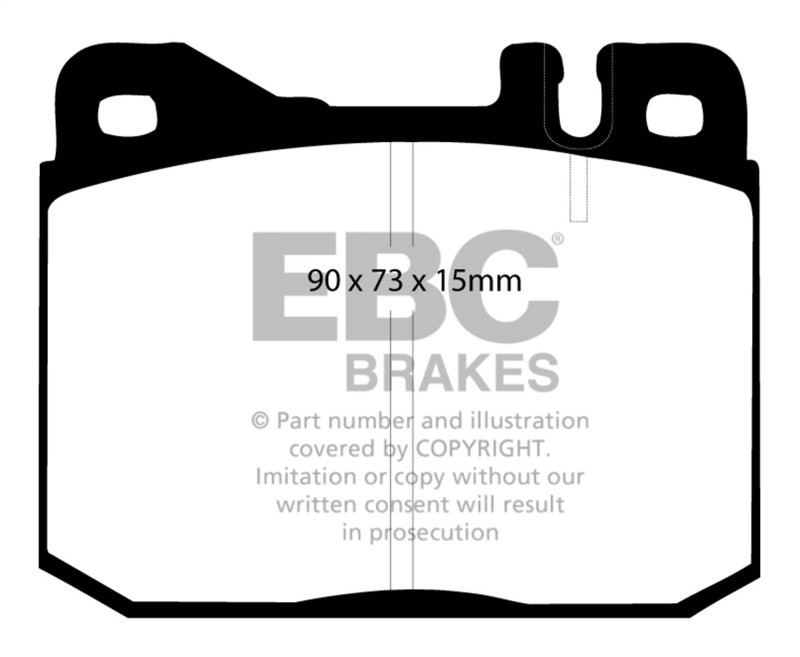 EBC DP3261C Redstuff Ceramic Front Brake Pads, Mercedes-Benz 230 1976-1979
