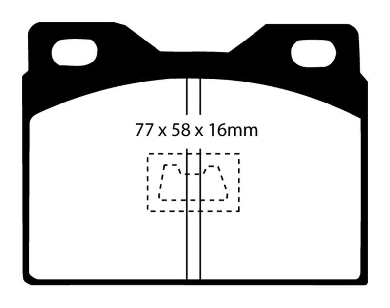 EBC DP4220R Yellowstuff Front Brake Pads, Porsche 924 2.0 1976-1985