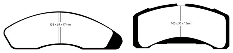 EBC DP31151C Redstuff Ceramic Front Brake Pads, Ford Fairmont 2.3 1978-1983