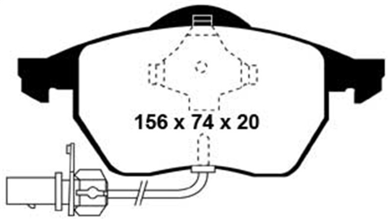 EBC DP41114R Yellowstuff Front Brake Pads, Audi A4 1.8 Turbo (B5) 1999-2001