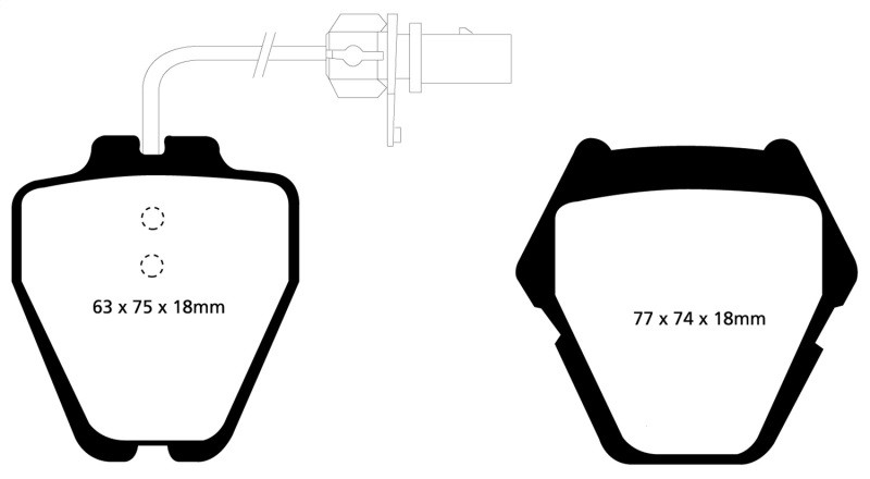 EBC DP31348C Redstuff Ceramic Front Brake Pads, Audi A6 Quattro 2.7 Twin Turbo Sedan (8 Pad Set) 1999-2001