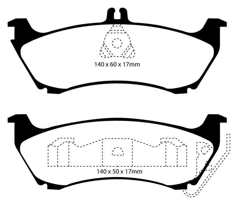 EBC DP61437 Greenstuff 6000 Elite Rear Brake Pads, Mercedes-Benz M-Class (ML) ML320 3.2 1999-2002