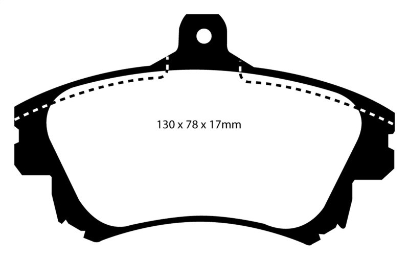 EBC DP41139R Yellowstuff Front Brake Pads, Volvo S40 1.9 Turbo T4 (200 BHP) 1999-2004