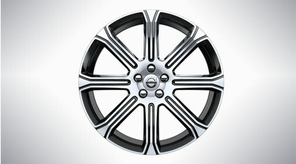 Volvo Genuine Wheels 31454275 20x8 8-Spoke Black Diamond Cut Alloy Wheel