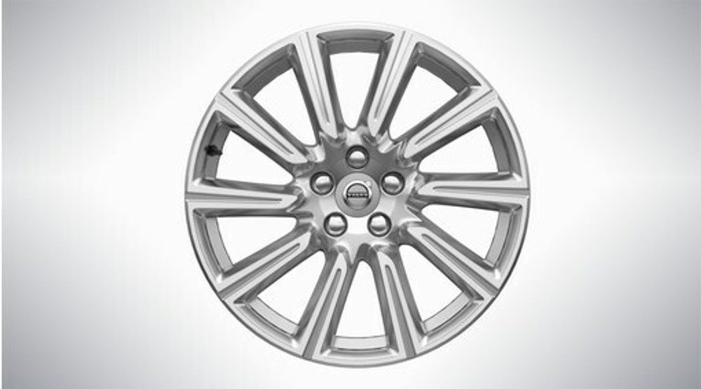 Volvo Genuine Wheels 31408907 18x8 10-Spoke Silver Diamond Cut Alloy Wheel
