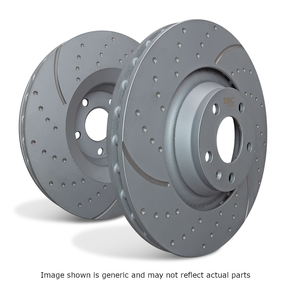 EBC GD7356 GD Sport 256mm Front Brake Rotor (Pair), Mitsubishi Lancer 2.0 ES 2002-2005
