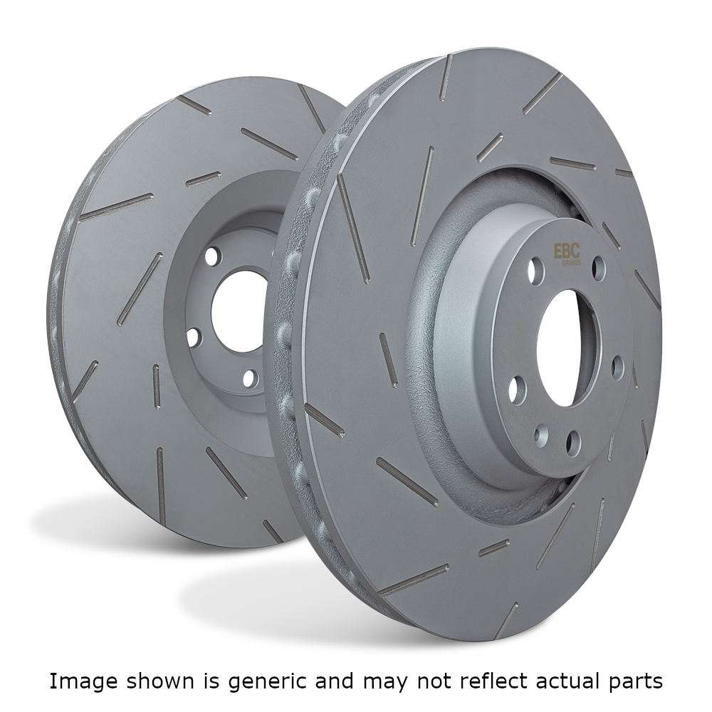 EBC USR840 USR Slotted 257mm Front Brake Rotor (Pair), Fiat 500 1.4 (Bosch Calipers) 2010-2011