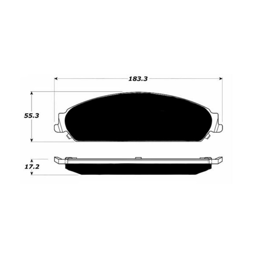 Porterfield AP1058 R4-S Front Brake Pad, 2013-2014 Chrysler 200 (w/XR1 Brakes)