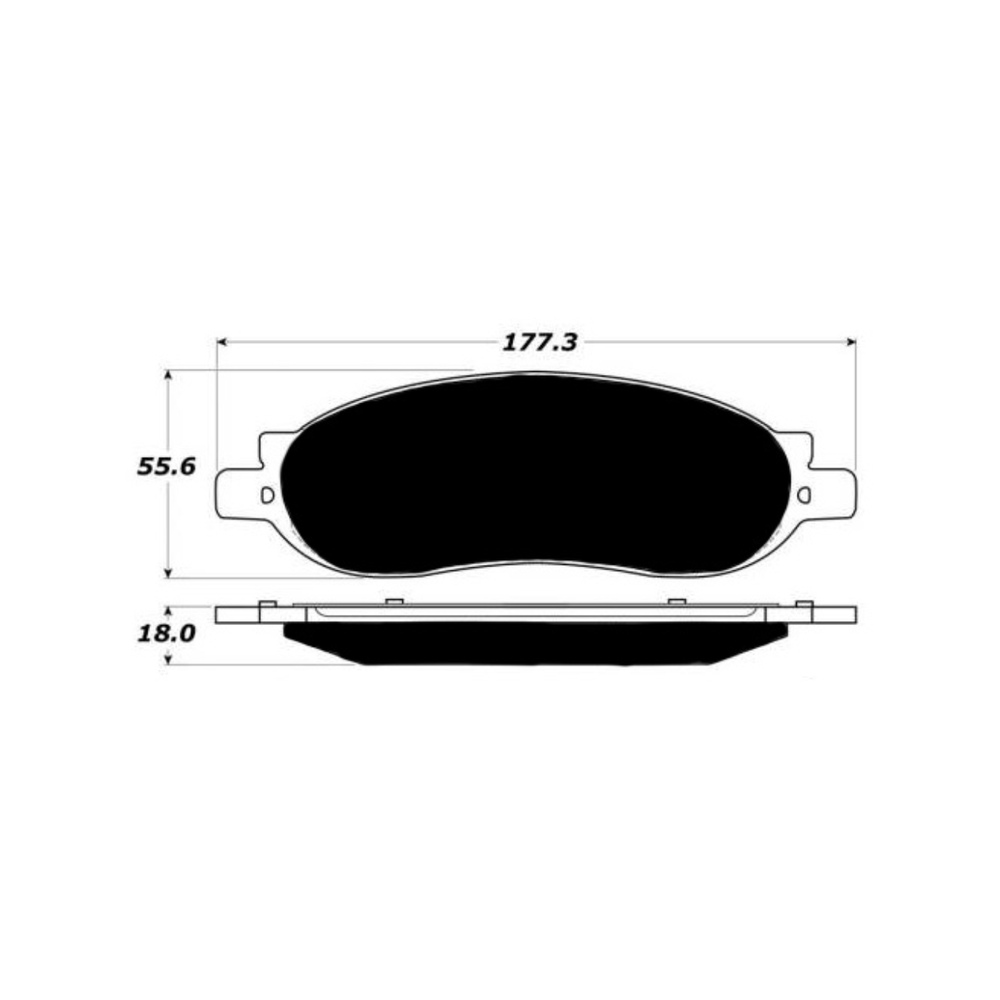 Porterfield AP1068 R4-S Rear Brake Pad, Ford F-250/F-350 SuperDuty 2005-2007