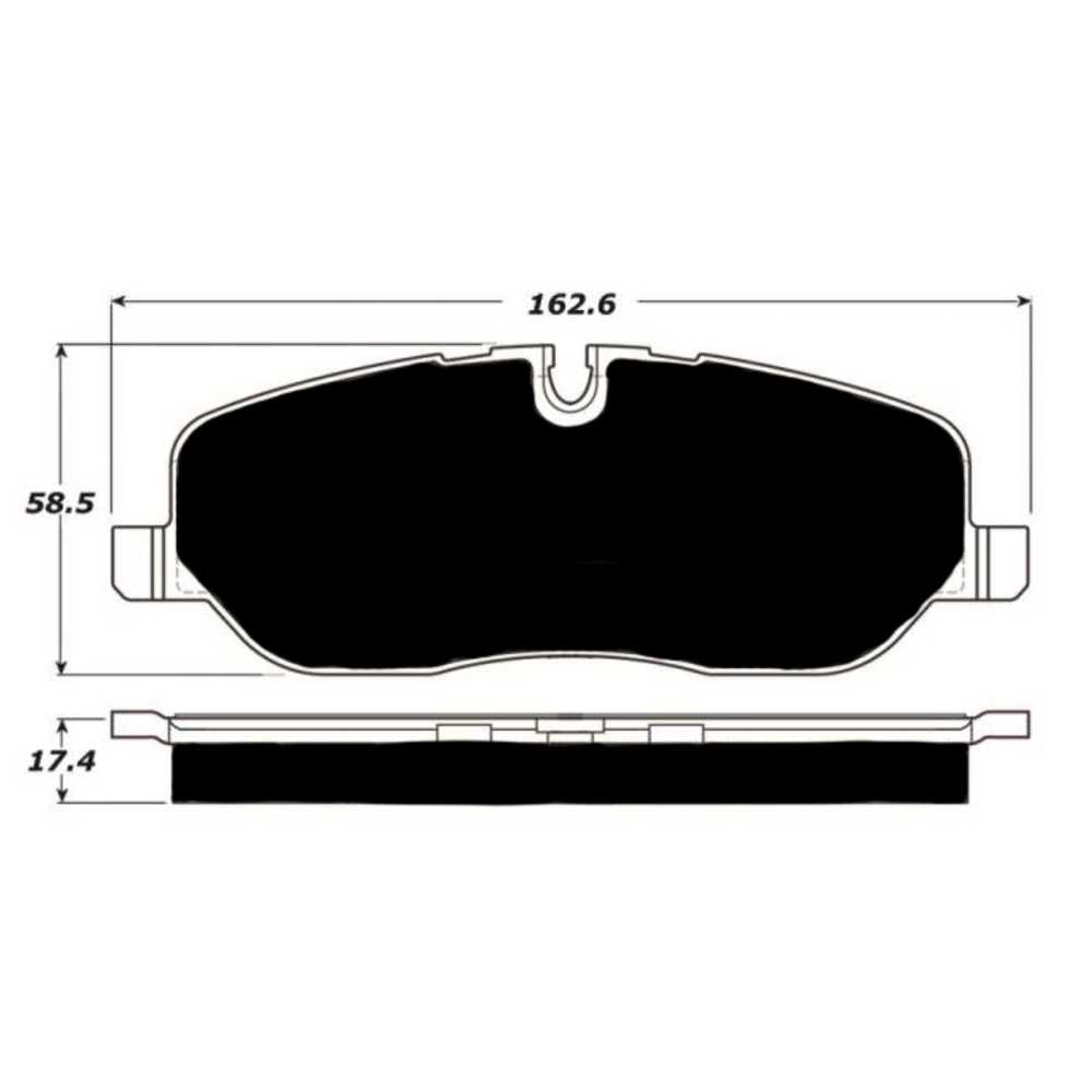 Porterfield AP1098 R4-S Front Brake Pad, Range Rover LR3 D1098 2005-2009