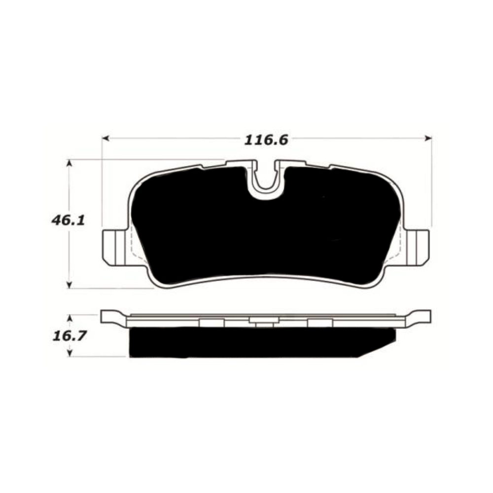 Porterfield AP1099 R4-S Rear Brake Pad, Range Rover LR3 D1099 2005-2009