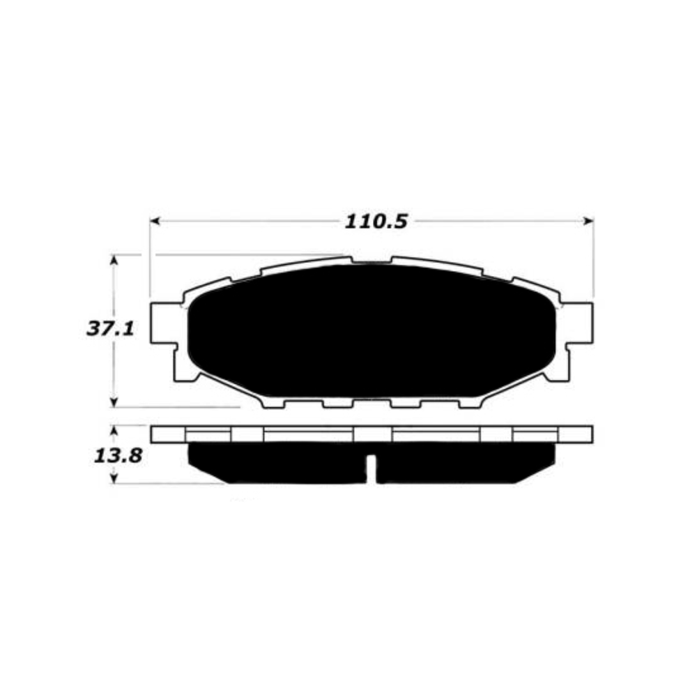Porterfield AP1114 R4-S Rear Brake Pad, WRX 2008