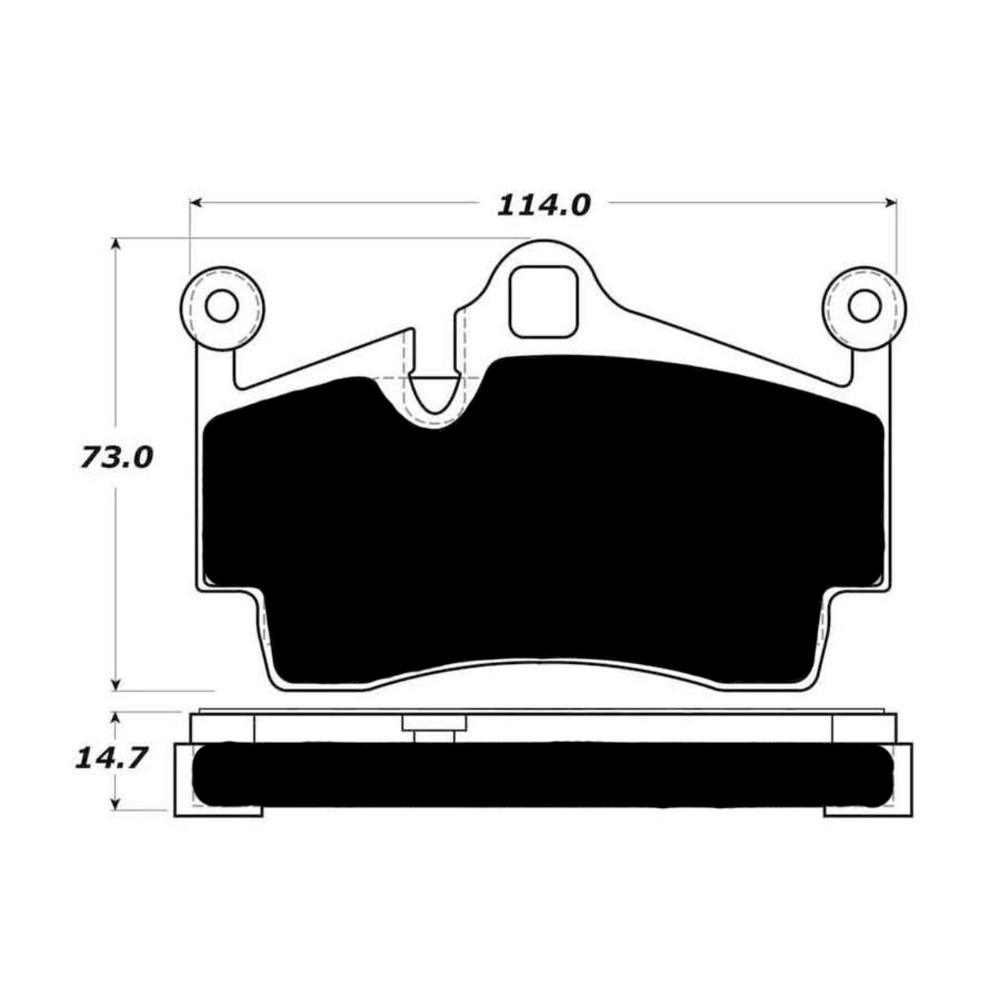 Porterfield AP1134 R4-S Rear Brake Pad, 08-12 Porsche Cayman 2008-2012