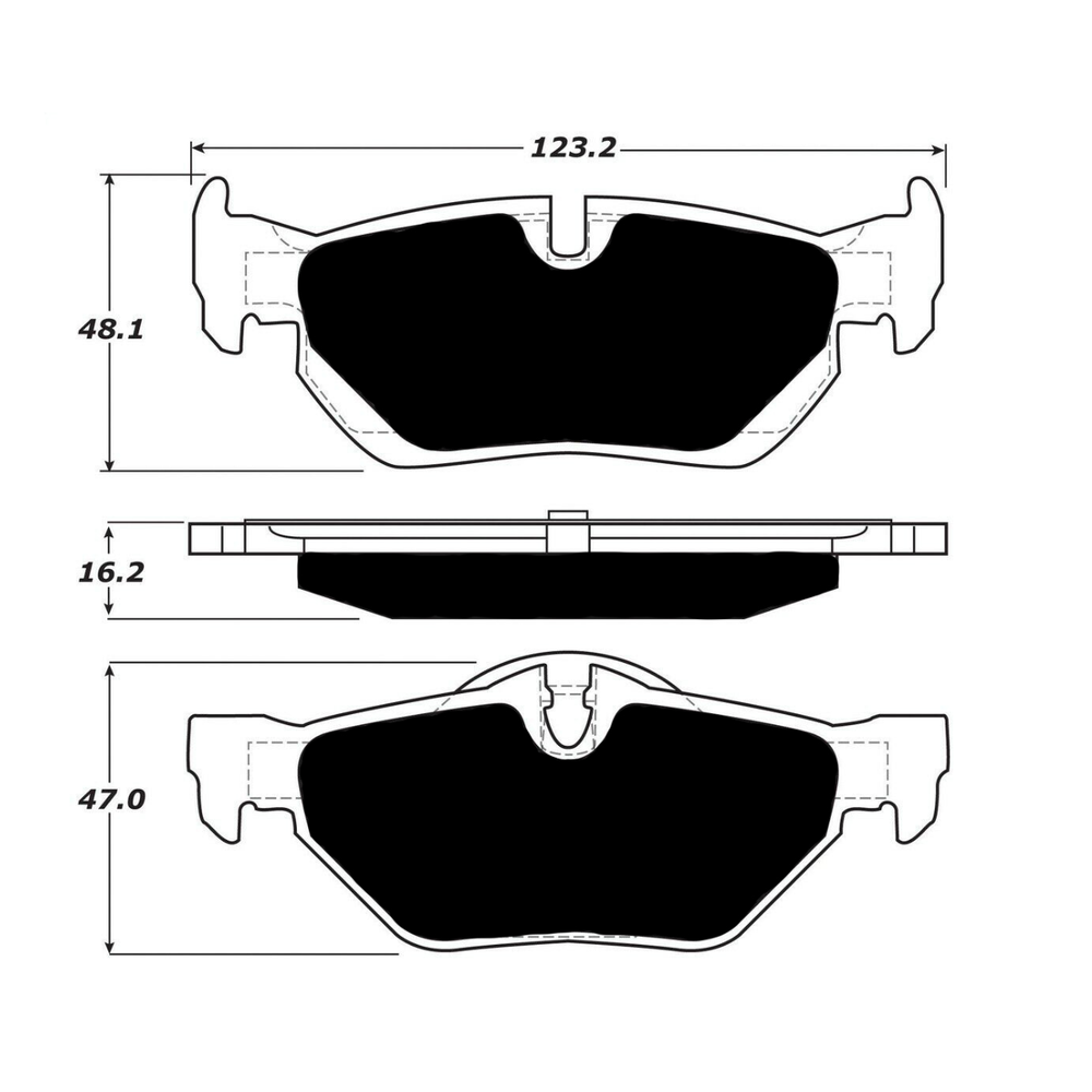 Porterfield AP1267 R4-S Rear Brake Pad, BMW
