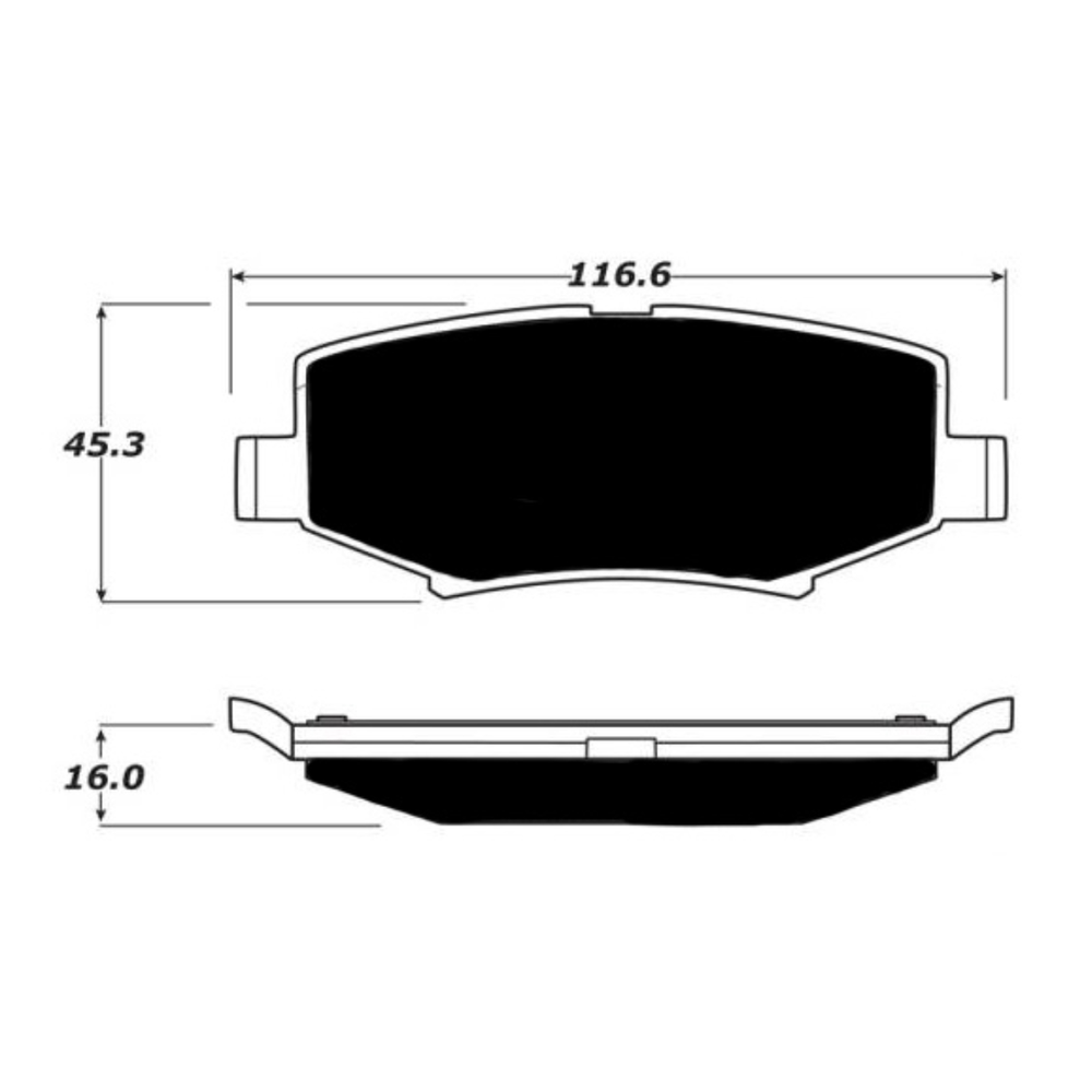 Porterfield AP1274 R4-S Rear Brake Pad, 2007-2011 Dodge Nitro R/T
