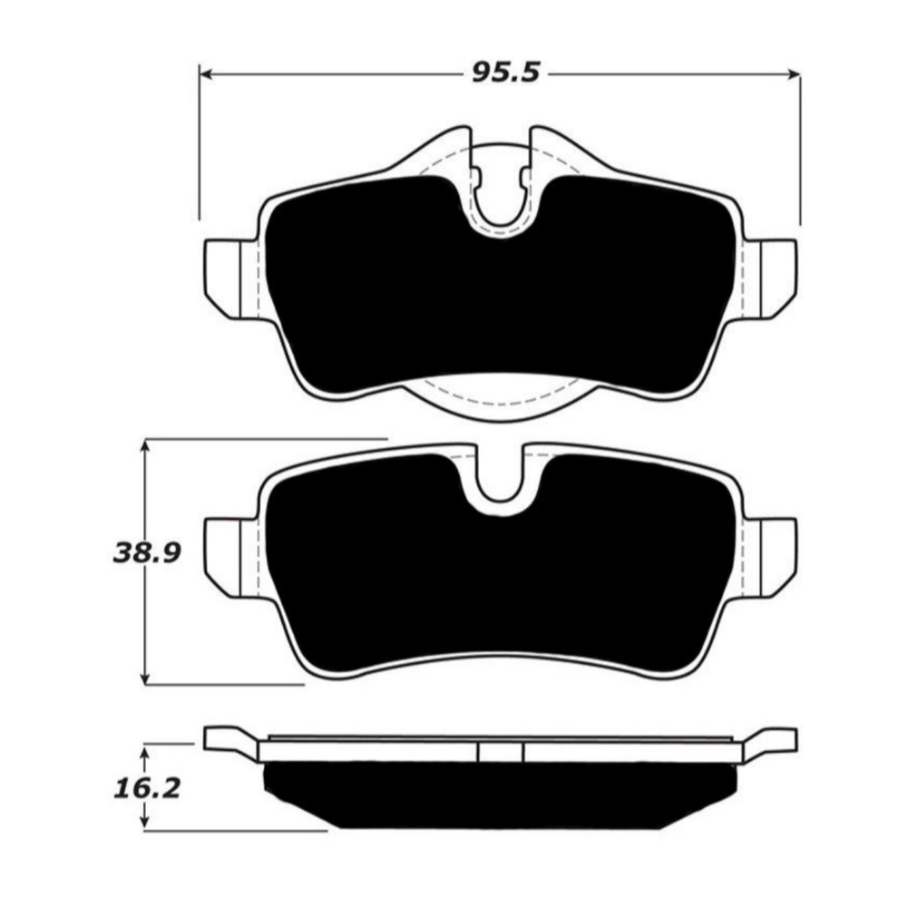 Porterfield AP1309 R4-S Rear Brake Pad, 07+ Mini Cooper