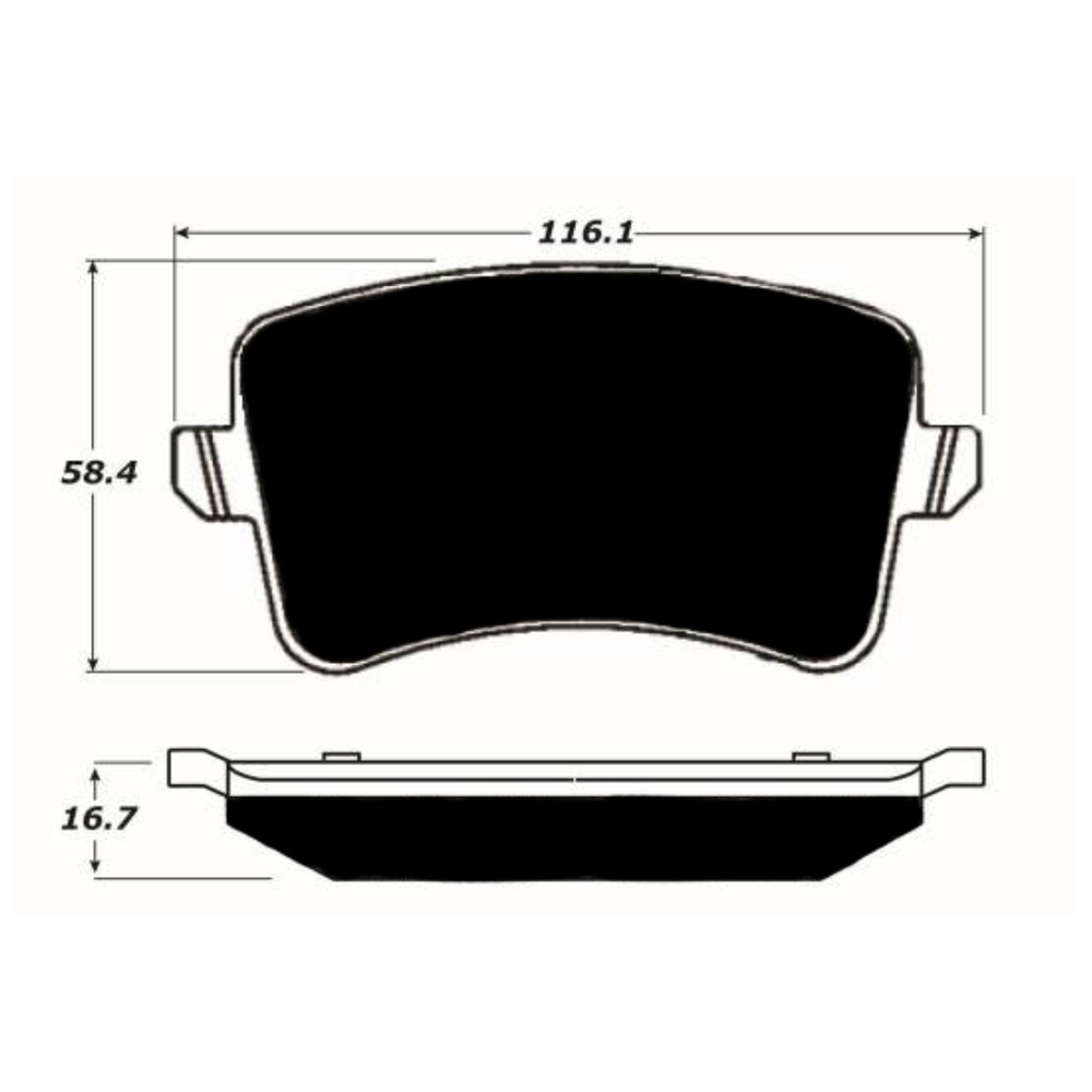 Porterfield AP1386 R4-S Rear Brake Pad, 2009-2016 Audi A4
