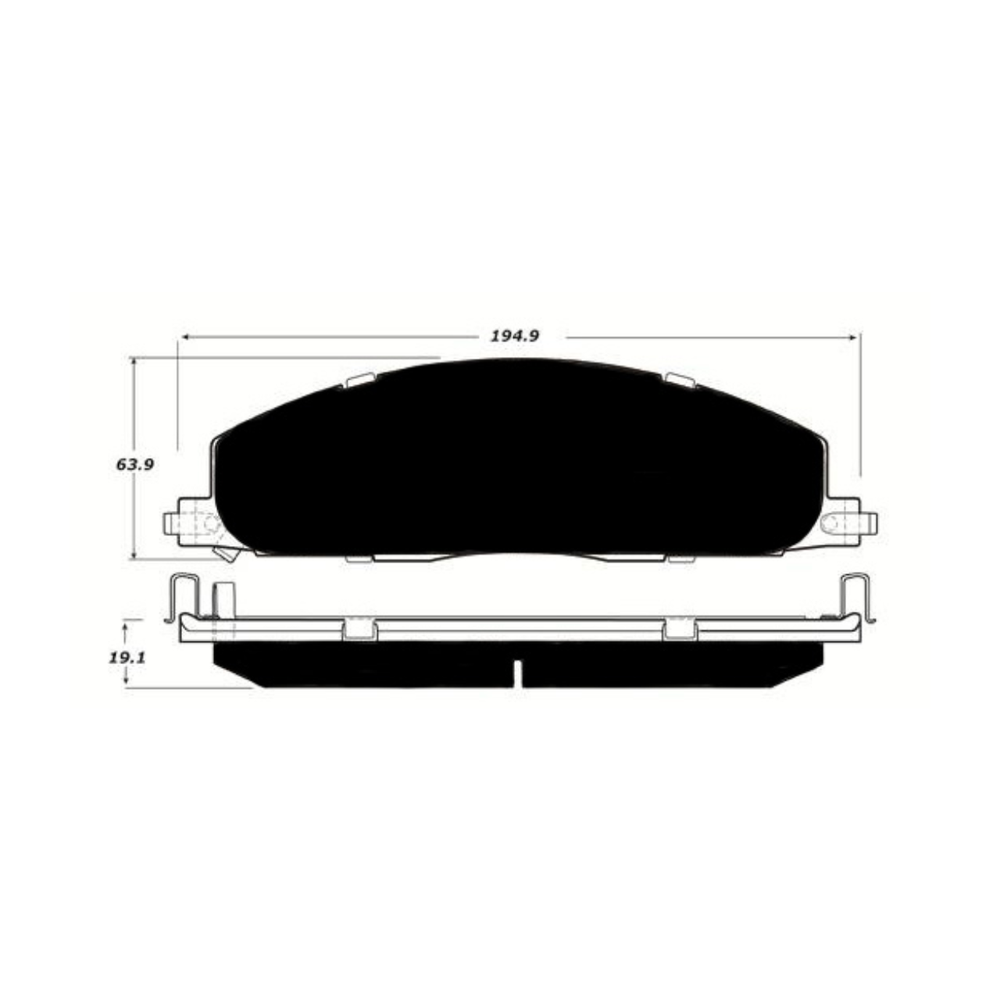 Porterfield AP1400 R4-S Rear Brake Pad, Dodge Ram 2500/3500 2009-2014