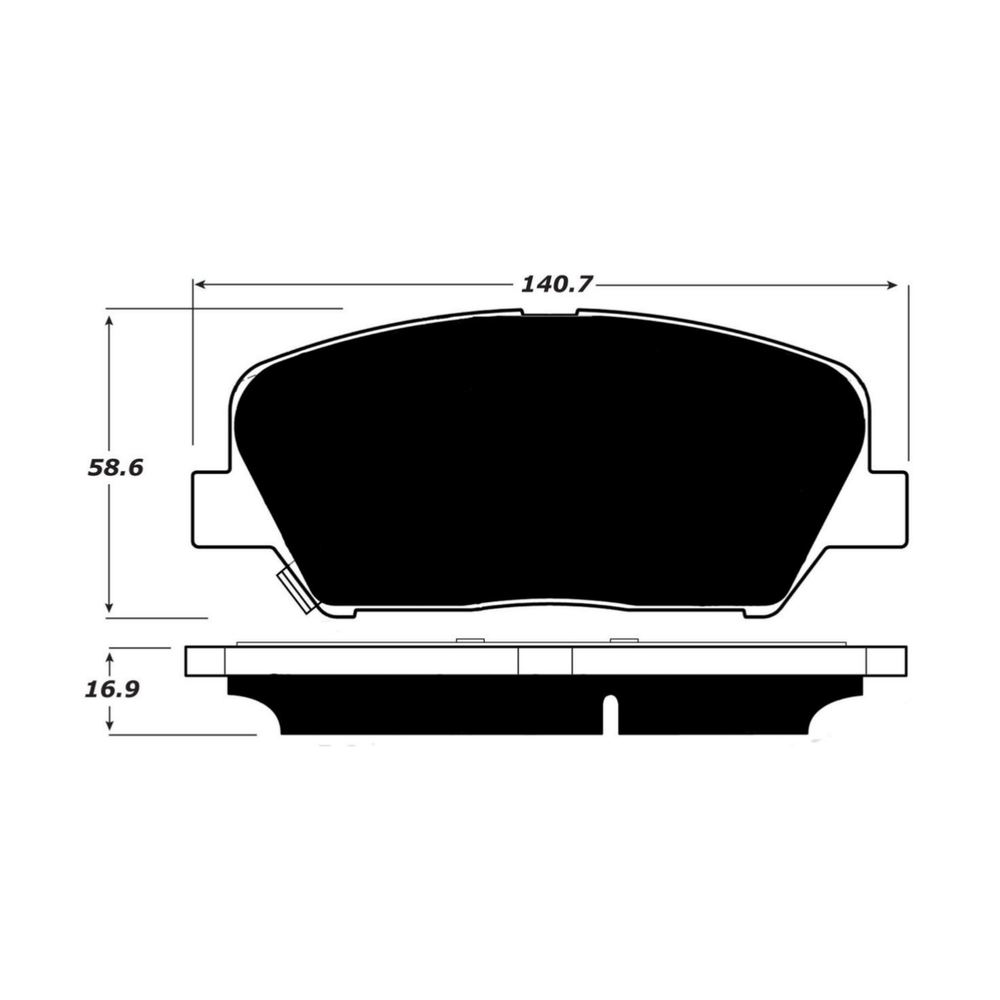 Porterfield AP1413 R4-S Front Brake Pad, 2012-2013 Hyundai Veloster / 2014 Kia Forte