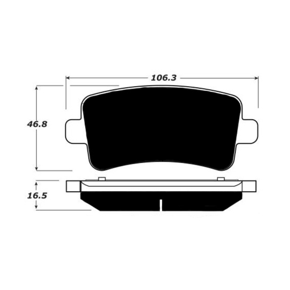 Porterfield AP1430 R4-S Rear Brake Pad, Cadillac XTS 2013-2015