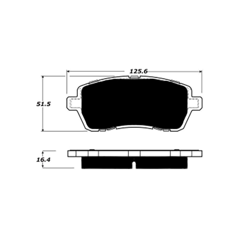 Porterfield AP1454 R4-S Front Brake Pad, Ford Fiesta S/SE/SL 2011