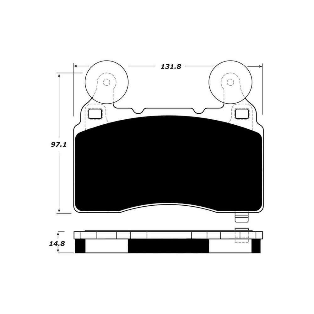 Porterfield AP1474 R4-S Front Brake Pad, Chevrolet Corvette 2014