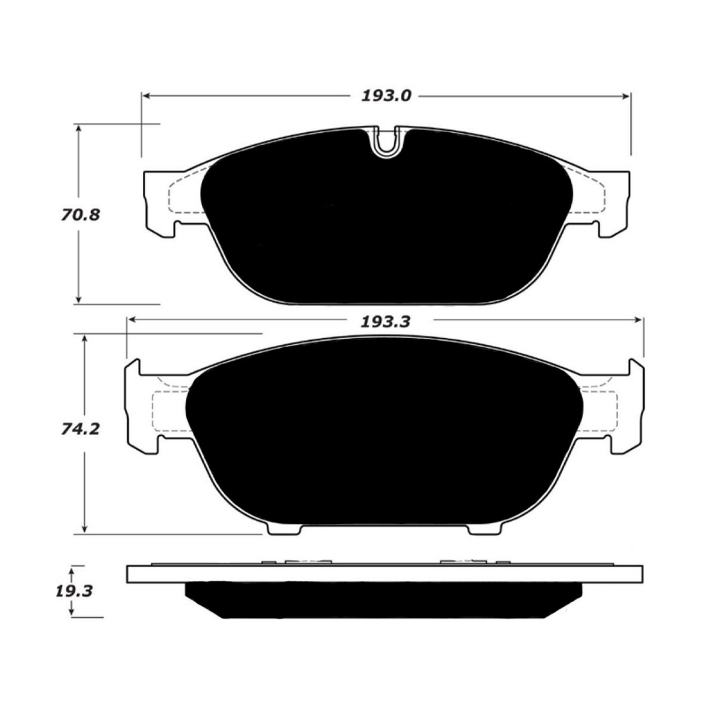 Porterfield AP1549 R4-S Front Brake Pad, Audi 2013 A5 Quattro / 2012-2016 A6 Quattro/A7 Quattro/A8 Quattro PC