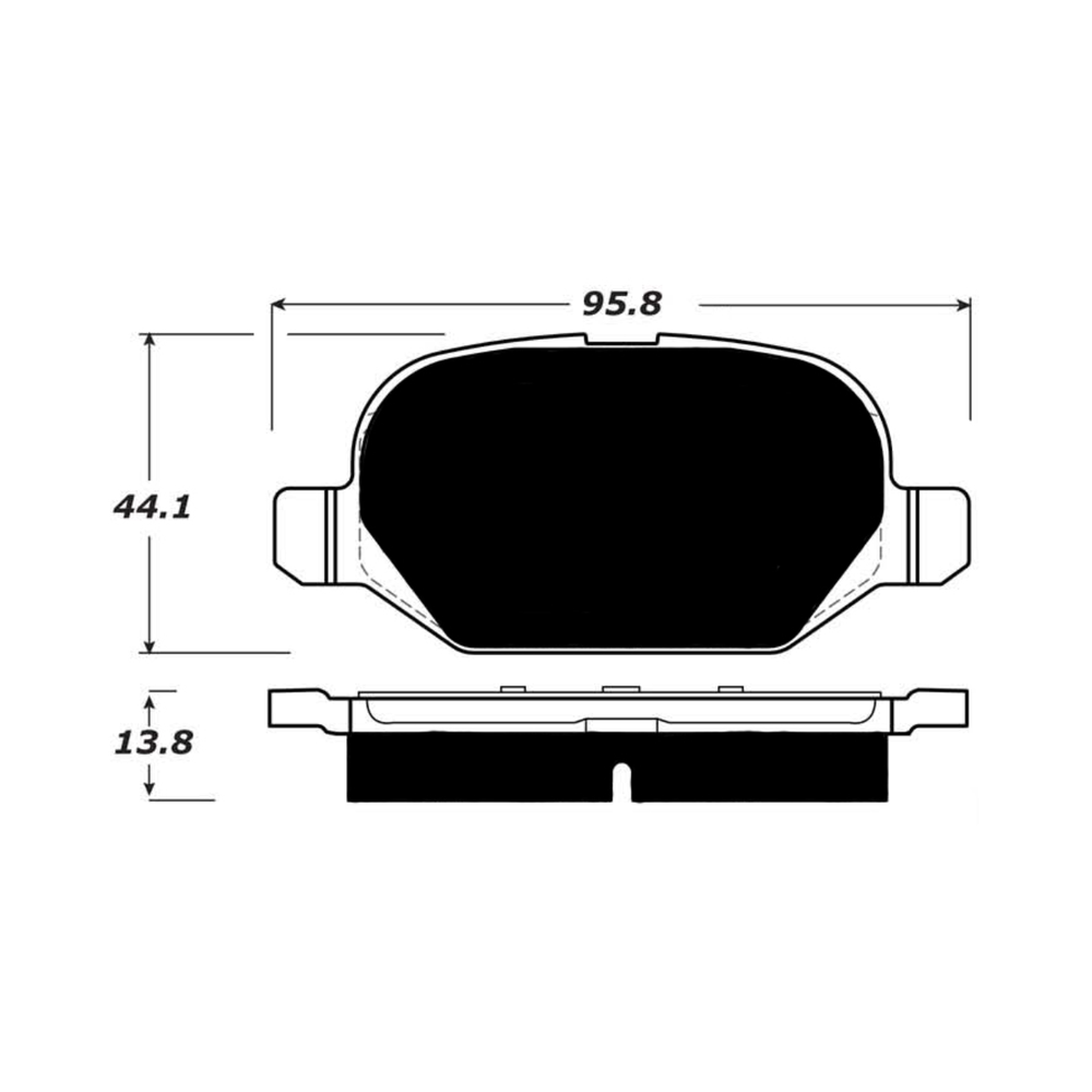 Porterfield AP1569 R4-S Rear Brake Pad, Fiat 500 Abarth 2012-2015
