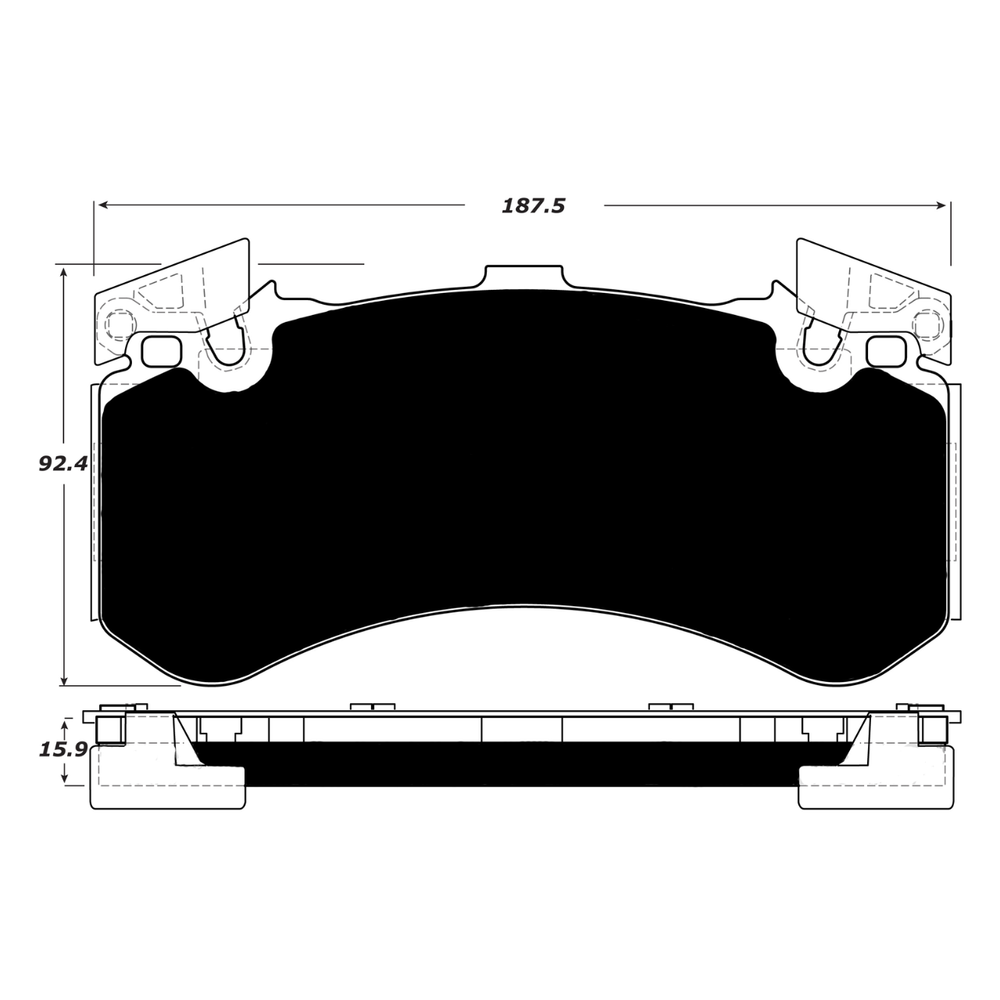 Porterfield AP1575 R4-S Front Brake Pad, Audi S3 2016