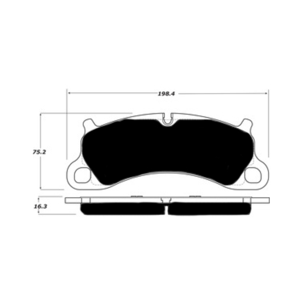 Porterfield AP1664 R4-S Front Brake Pad, Porsche 911 Carrera S 2012-2016