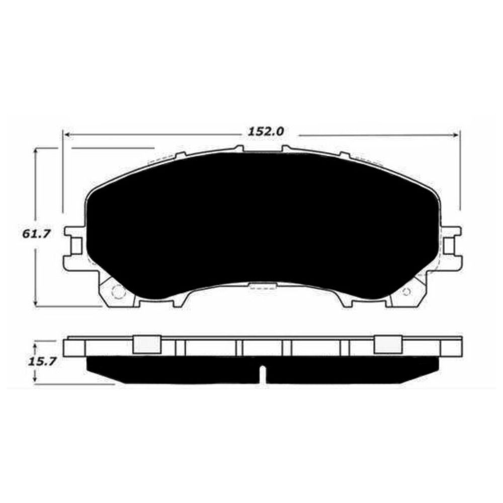 Porterfield AP1736 R4-S Front Brake Pad, Infiniti Q50 2014-2017