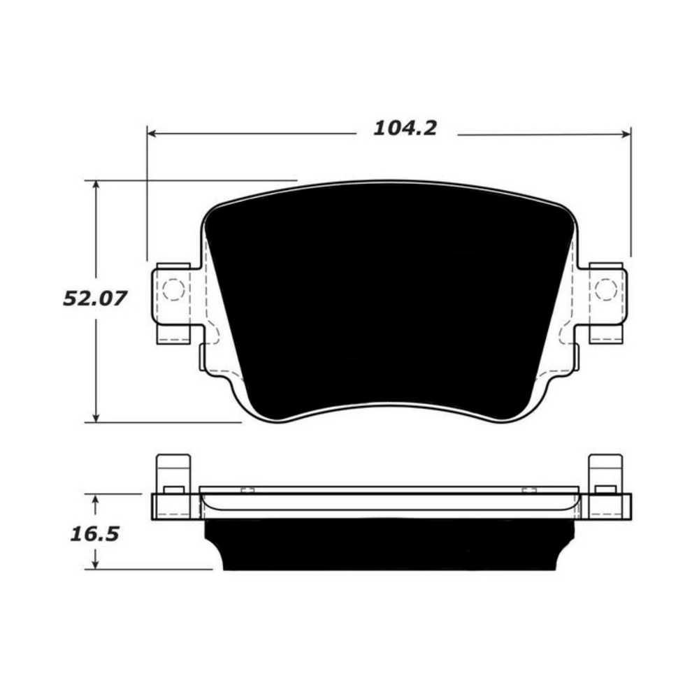 Porterfield AP1779 R4-S Rear Brake Pad, 2015-2017 Volkswagen Golf / 2015-2016 Volkswagen Golf GTI