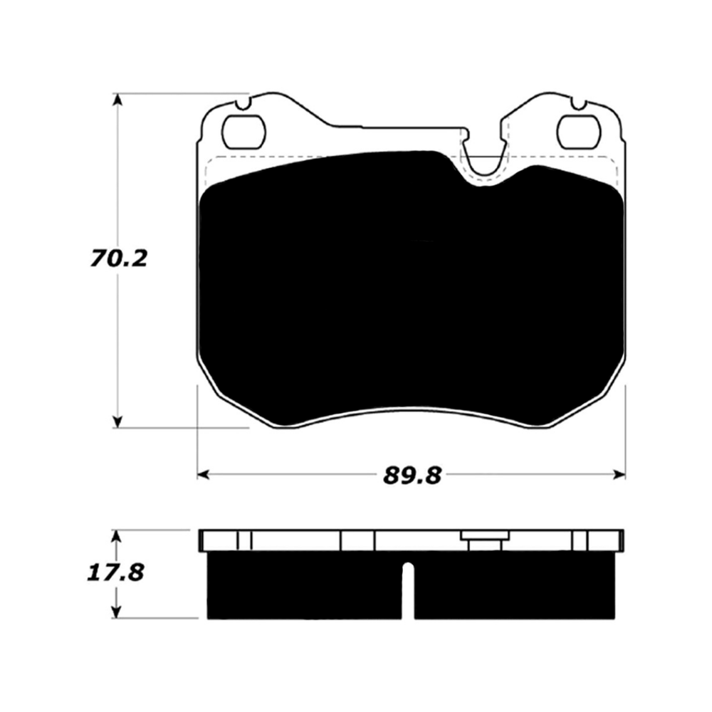 Porterfield AP251 R4-S Front Brake Pad, Peugeot 504 Station Wagon 1979-1983